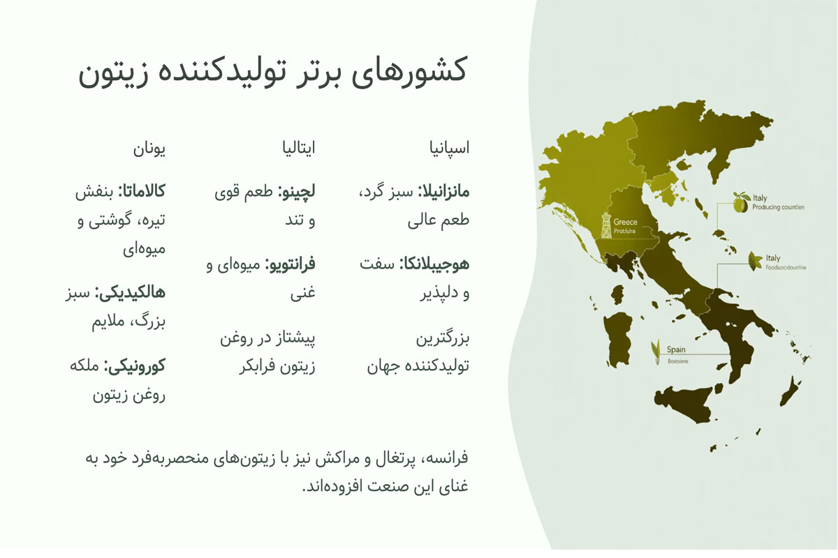 اسپانیا: بزرگترین تولیدکننده و تنوع بی‌نظیر