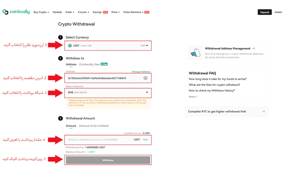 آموزش برداشت از کوین لوکالی