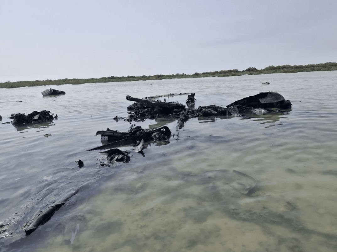 انهدام پهپاد هرمس اسرائیلی در سواحل هرمزگان + تصاویر