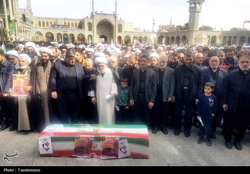 تشییع پیکر شهید مهدوی معاون وزیر اطلاعات در قم+فیلم اخبار قم , شهید ,