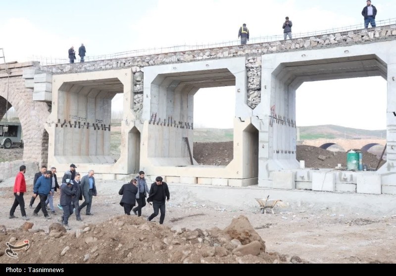 مهندسان ایرانی در میدان مقاومت ستون‌های پل امین‌آباد را برپا کردند