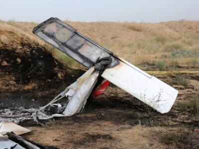 دو فوتی در سقوط هواپیمای آموزشی در فرودگاه پیام