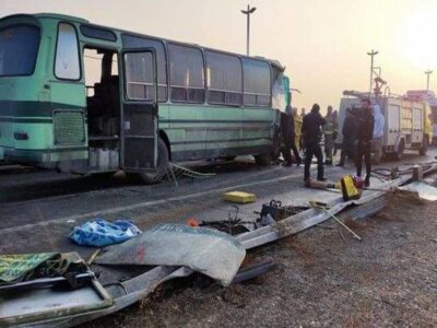 سانحه برای اتوبوس زائران ایرانی در جاده سامرا
