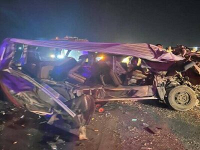 برخورد دو دستگاه خودروی ون در محور سامرا – کاظمین| ١۲ ایرانی جان باختند