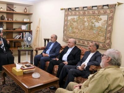 دیدار امیرعبداللهیان با خانواده امام موسی صدر در لبنان + عکس
