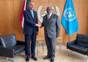 دیدار امیرعبداللهیان و دبیرکل مجمع عمومی سازمان ملل
