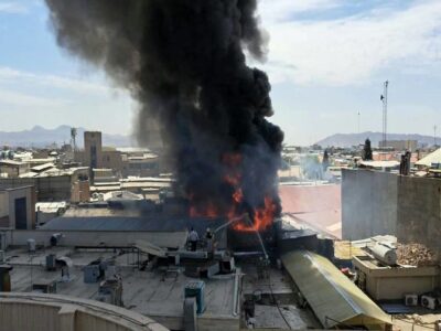 فوری؛ آتش‌سوزی در انبار سازمان هواپیمایی کشوری