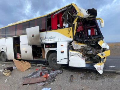 مرگ دردناک یک نوزاد در آتش‌سوزی اتوبوس در همدان