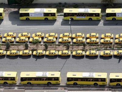 ورود ۱۰۵ اتوبوس و مینی‌بوس و ۴۲ واگن تازه‌نفس به تهران