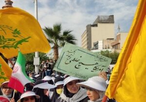 تجمع دانش‌آموزان تهرانی در حمایت از مردم مظلوم فلسطین