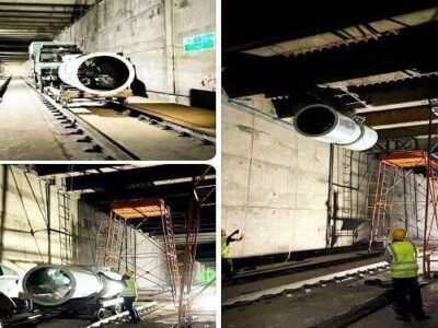 نصب اولین جت فن در داخل تونل ریلی تهران- تبریز