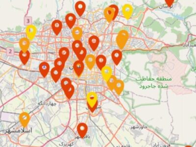 هوای ۱۲ شهر استان تهران آلوده شد