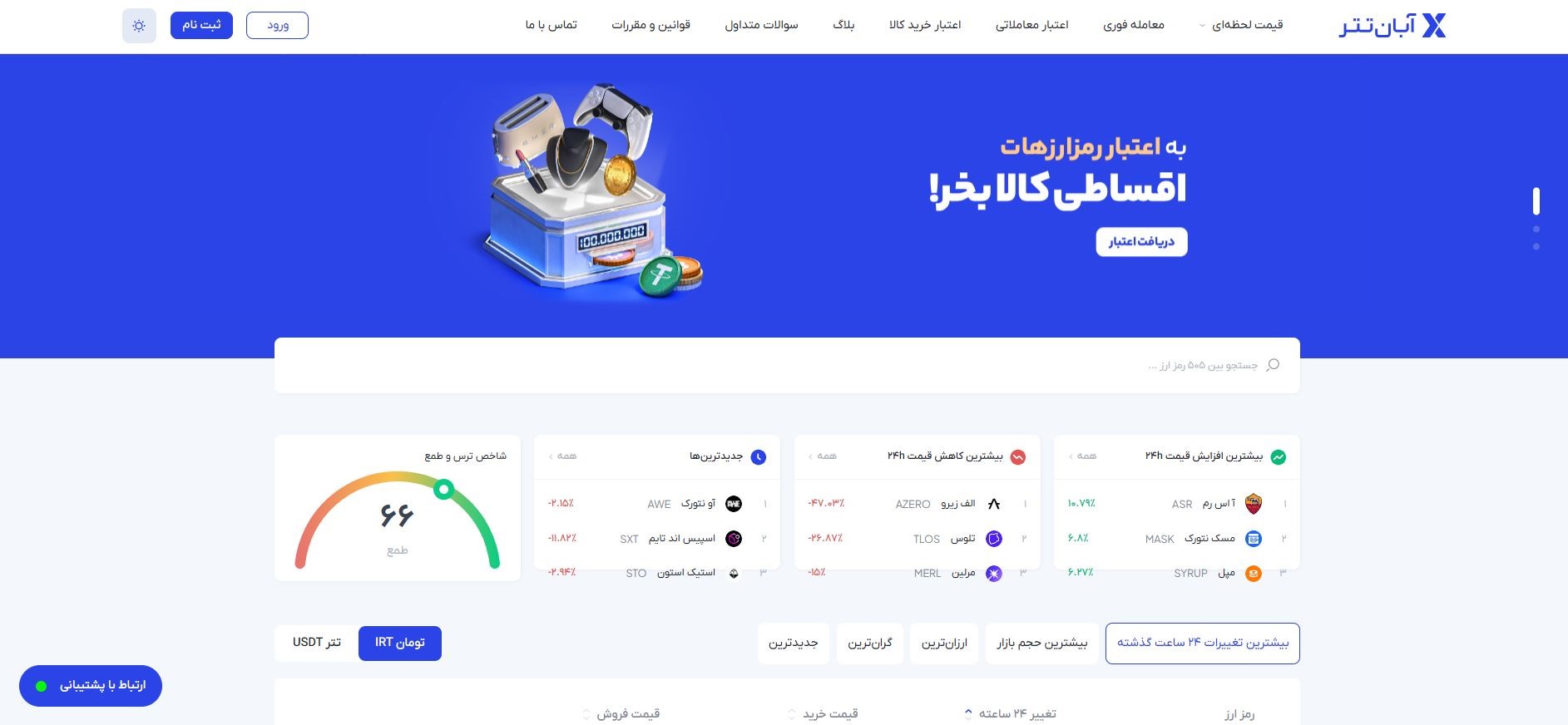 صرافی آبان تتر