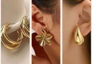 گوشواره طلا زنانه با نگین یا بدون نگین، کدام بهتر است؟