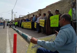 تجمع اعتراضی بازنشستگان در چند شهرِ خوزستان