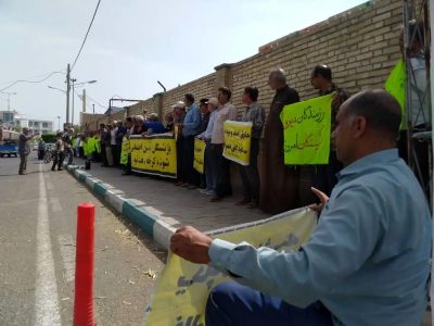 تجمع اعتراضی بازنشستگان در چند شهرِ خوزستان