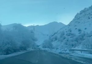 جاده کندوان سفیدپوش شده است