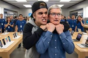 «جاستین بیبر» کارکنان اپل را به خفه‌کردن تهدید کرد