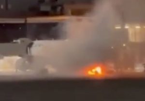 فاجعه در فرودگاه برزیل؛ ایرباس در محاصره دود و شعله‌ها