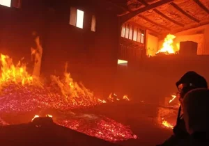 جزئیات آتش سوزی مهیب در خیابان قدوسی تهران+ عکس