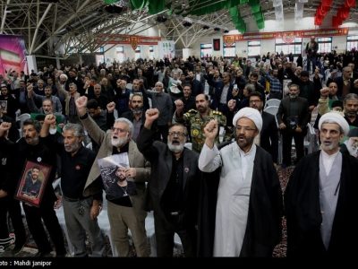 مراسم چهلم شهیدان امیر باقری و مصطفی علیخانی برگزار شد+فیلم