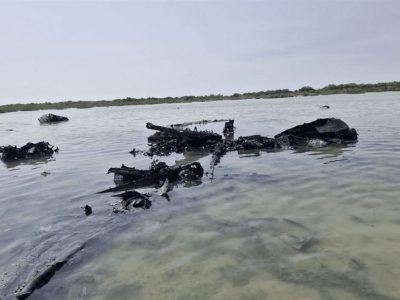 انهدام پهپاد هرمس اسرائیلی در سواحل هرمزگان + تصاویر