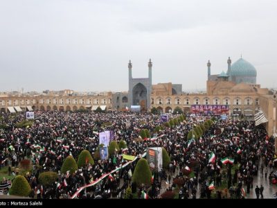 بیعت مردم با رهبر معظم انقلاب در راهپیمایی قدس/ایران فریاد انتقام شد