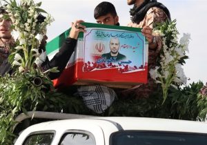 تشییع پیکر شهید حسین آخوندی در بهارستان+فیلم