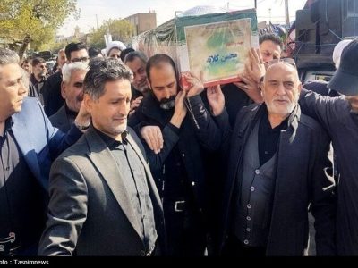 تشییع پیکر شهید مهدوی معاون وزیر اطلاعات در قم+فیلم