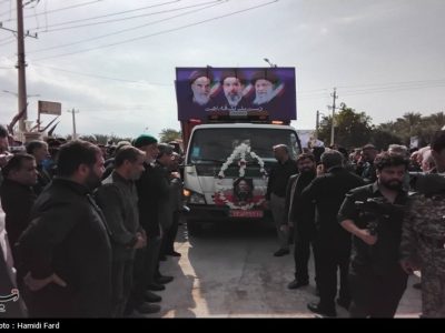 سنگ‌تمام مردم دالکی‌‌ در تشییع سردار شهید ‌اسماعیل احمدی + تصاویر