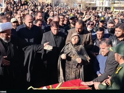 سوگ یک استان با تشییع شهدا/ وقتی شهادت به حنجره میرسد+ تصاویر