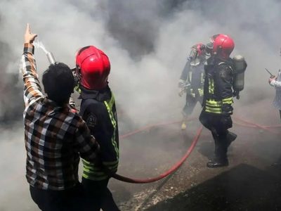 فوری؛ آتشسوزی گسترده در آبادان / اولین تصاویر از محل حادثه منتشر شد