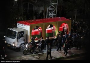 وداع  جانانه مردم خراسان جنوبی با ۳  شهید حمله آمریکایی-صهیونیی + عکس