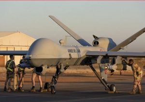 انهدام پهپاد پیشرفته MQ9 اسرائیلی در آسمان خمین