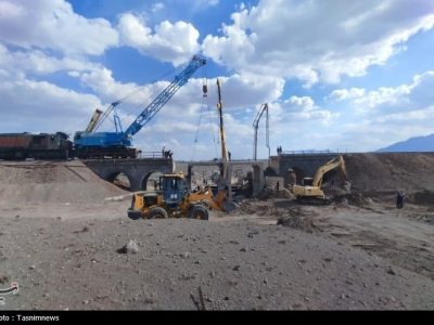 روایتی از بازسازی ۴۰ ساعته پل هفتدهانه راهآهن قم + تصاویر