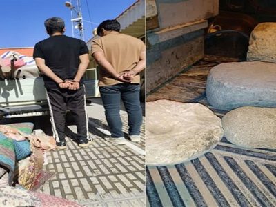 کشف ۴ پایه ستون تاریخی در مرودشت؛ ۲ نفر دستگیر شدند