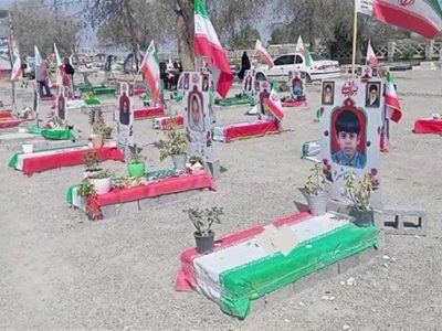 گلزار شهدای میناب “زیارتگاه” کاروان‌های راهیان نور شد