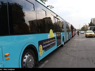 ورود ۱۲ دستگاه اتوبوس ۱۸ متری به کرج + تصاویر