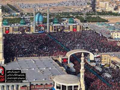 پخش زنده| پیکر مطهر «آقای شهید ایران» در آغوش جمعیت گسترده عزاداران