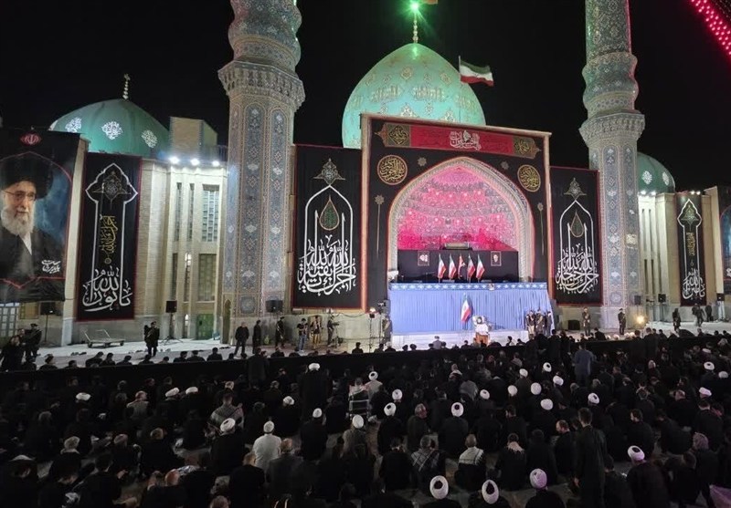 تشییع رهبر شهید , تشییع امام شهید , تشییع آیت‌الله‌العظمی سید علی خامنه‌ای , بدرقه آقای شهید ایران , اخبار استان قم , آیت‌الله سید علی خامنه‌ای , 