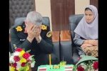 ببینید| وقتی دختر شهید فرمانده را غافلگیر کرد؛ بغض سردار شکست