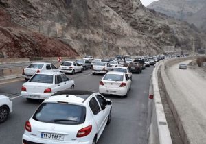 ترافیک سنگین در محور کندوان