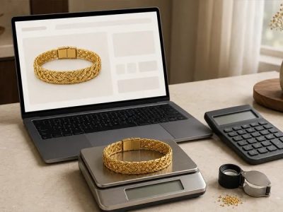 محاسبه درصد واقعی اجرت قبل از خرید آنلاین طلا