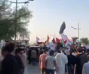اعتراضات در بصره علیه محدودیت پروازها میان عراق و ایران