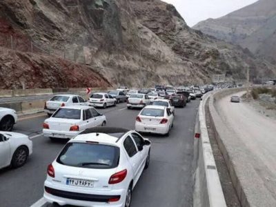 ترافیک ۷ کیلومتری در جاده کندوان