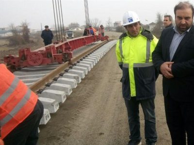 ریل‌گذاری راه‌آهن چابهار ـ ایرانشهر به پایان رسید‌